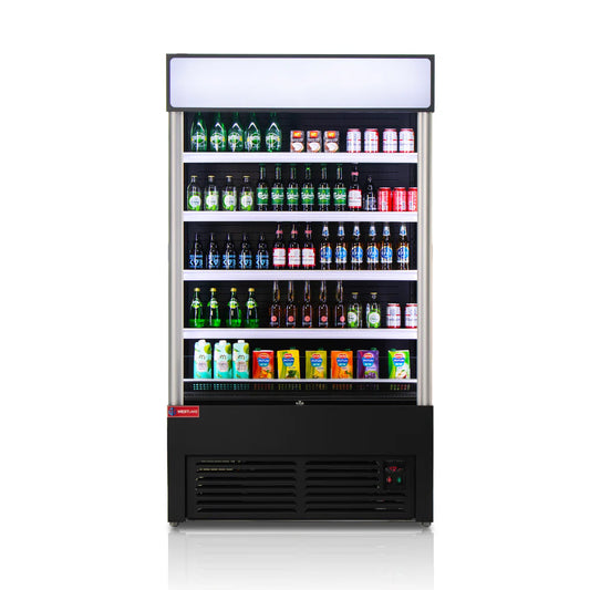 WESTLAKE 46"W 26"D Restaurant Commercial Open Air Merchandiser Refrigerated Display Cooler Black Air Curtain