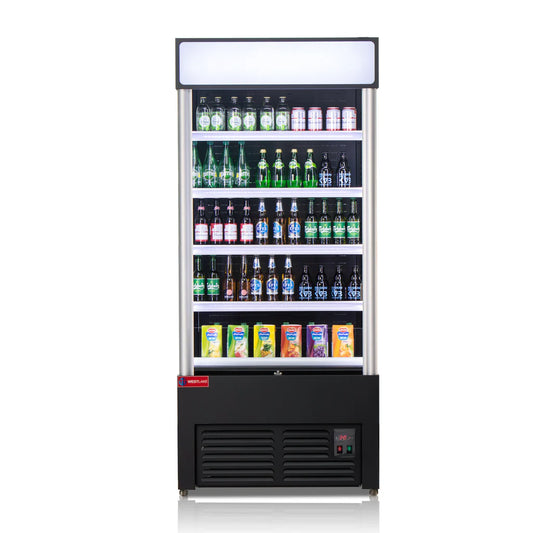 WESTLAKE 36" Restaurant Commercial Open Air Merchandiser Refrigerated Display Cooler Black Air Curtain