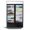 Commercial Refrigerator 2 Glass Door, WESTLAKE 48" W Merchandiser Reach-in Cooler Upright Fridge 36 Cu.ft for Restaurant, Bar, Shop, Retail