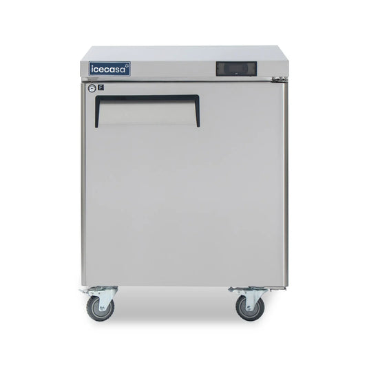 Commercial Undercounter Freezer, ICECASA 27 Inch 1 Door Under Counter Lowboy Worktop Freezer