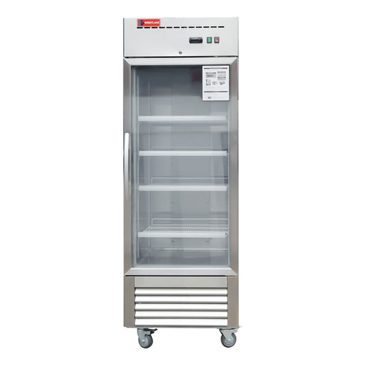 Commercial Refrigerator 1 Glass Door, WESTLAKE 27" W Merchandiser Reach-in Display Fridge 23 Cu.ft Upriht Cooler for Restaurant, Bar, Retail