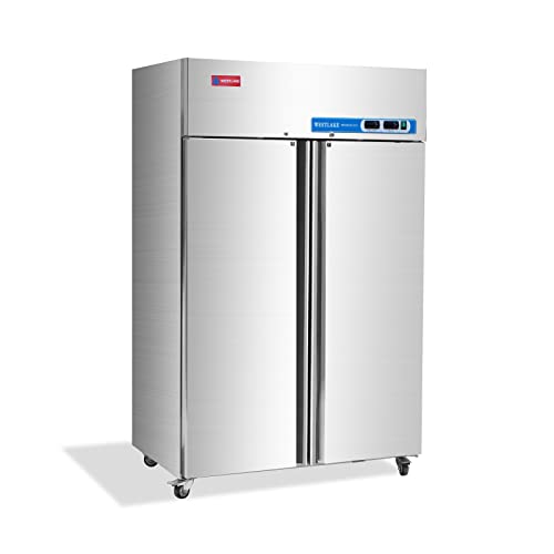 WESTLAKE Commercial Refrigerator Freezer Combo, 48" W 2 door Solid Reach in 36 Cu.ft for Restaurant, Bar, Shop, etc