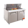 Sandwich Prep Table Refrigerator, WESTLAKE 48" 2 Door Mega Top Salad Sandwich Prep Table