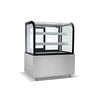 Commercial Bakery Display Case, WESTLAKE 36"W Curved Glass Refrigerated Bakery Display Case with LED Lighting