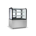 Commercial Bakery Display Case, WESTLAKE 36"W Curved Glass Refrigerated Bakery Display Case with LED Lighting