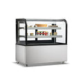 Commercial Bakery Display Case, WESTLAKE 48"W Curved Glass Refrigerated Bakery Display Case with LED Lighting