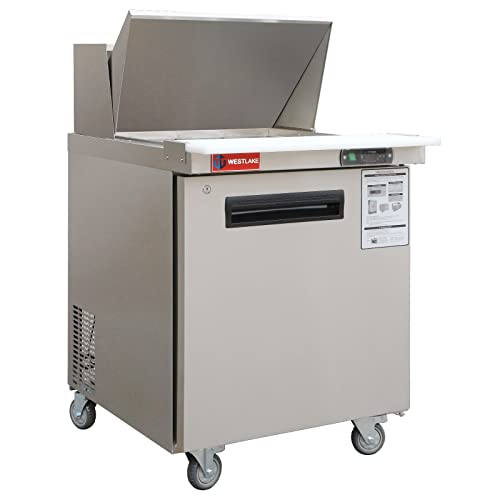 Sandwich Prep Table Refrigerator, WESTLAKE 27" 1 Door Mega Top Salad Sandwich Prep Table