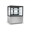 Commercial Bakery Display Case, WESTLAKE 36"W Square Glass Refrigerated Bakery Display Case with LED Lighting