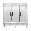 WESTLAKE Commercial Refrigerator, 82" W 3 door Reach in Fridge Solid door Upright Cooler 72 Cu.ft Cooler for Restaurant, Bar, Shop, etc