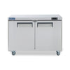 Commercial Undercounter Freezer, ICECASA 48 Inch 2 Door Under Counter Lowboy Worktop Freezer