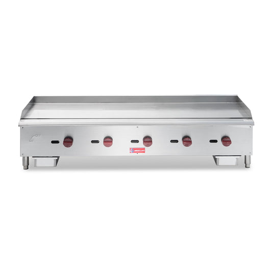 Commercial Gas Griddle, WESTLAKE 60" Countertop Griddle 5 Burner Plate Grill 150,000 BTU