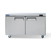 Commercial Undercounter Refrigerator, ICECASA 60 Inch 2 Door Under Counter Lowboy Fridge Worktop Cooler