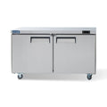 Commercial Undercounter Refrigerator, ICECASA 60 Inch 2 Door Under Counter Lowboy Fridge Worktop Cooler