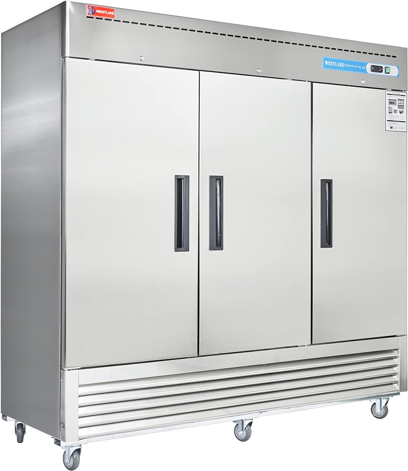 Commercial Refrigerator, Cooler, Fridge Reach-In Solid Door for Restaurant, Bar, Shop, etc