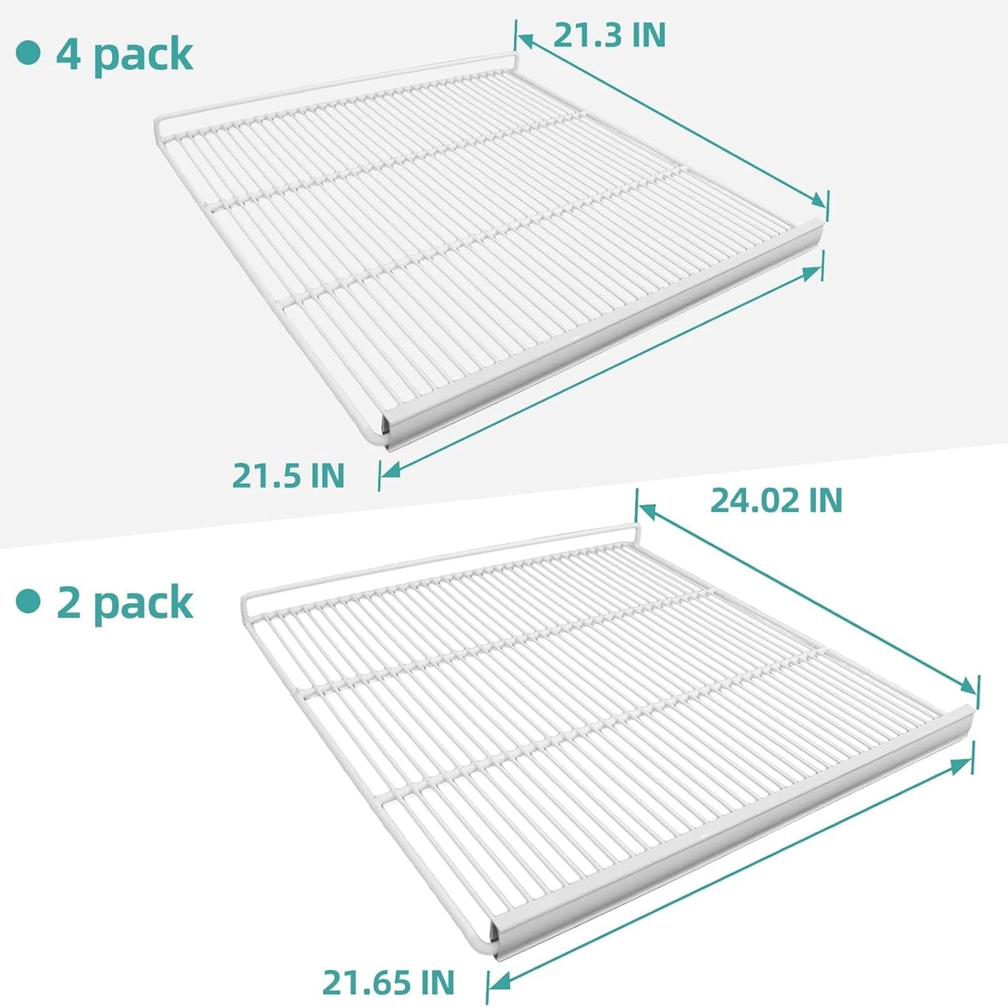 WESTLAKE Food Shelves for 72"W Three Door Commercial refrigerator Freezer 2 Set with 6 Shelf Clips