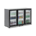 ICECASA Undercounter Beverage Cooler Fridge, 3 Glass Door Back Bar Fridge 52.6" Commercial Wine Cooler