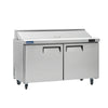 ICECASA 60" Stainless Steel Sandwich Prep Table Refrigerator