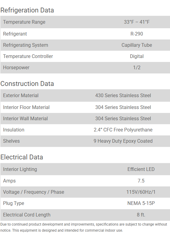 VALPRO VP3R-HC THREE DOOR REACH-IN REFRIGERATOR 72 CU. FT.