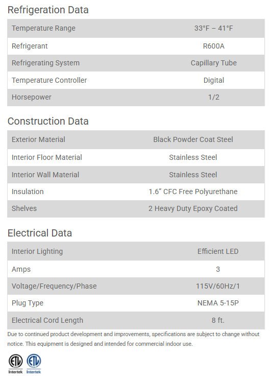 VALPRO 50″ HORIZONTAL BAR BOTTLE COOLER - VPB50