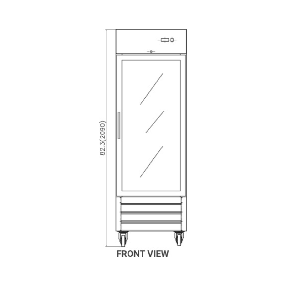 VALPRO VP1FG-HC  SINGLE GLASS DOOR REACH-IN FREEZER 23 CU. FT.