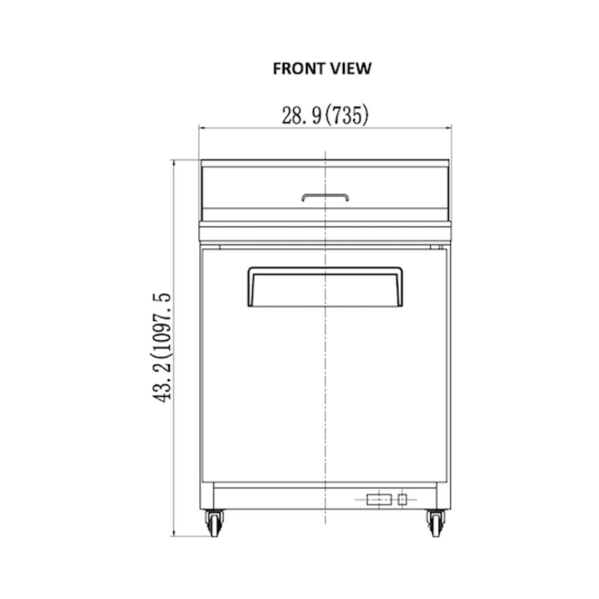 VALPRO 29″ SANDWICH / SALAD FOOD PREP TABLE REFRIGERATOR - VP29S-HC