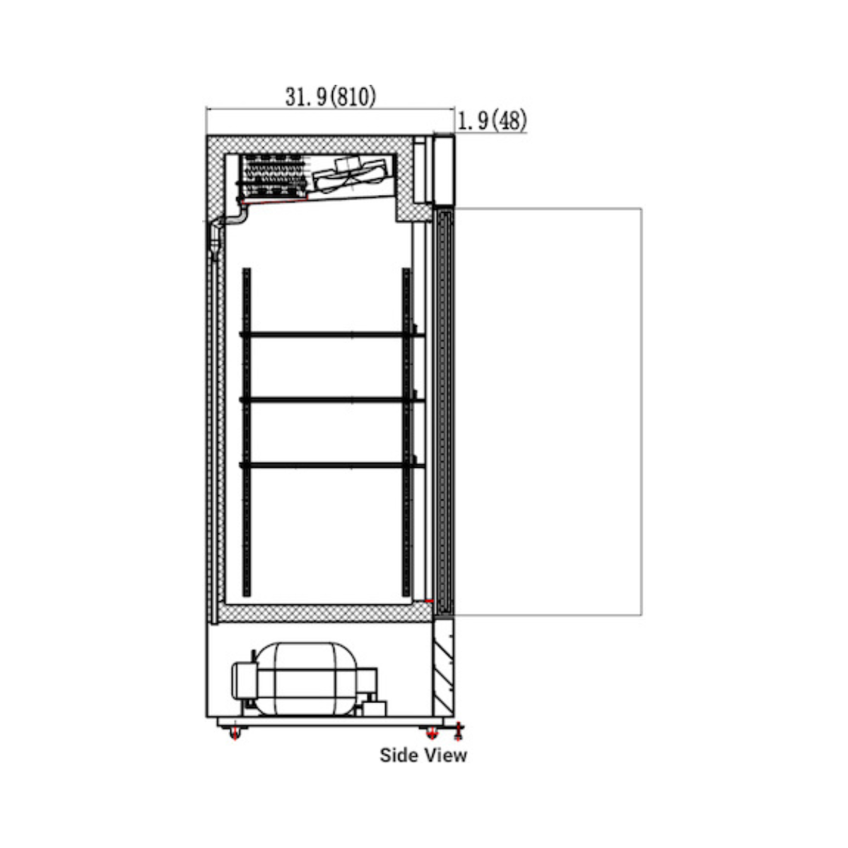 VALPRO VP2F-48FDVHC TWO SWING GLASS DOOR MERCHANDISER DOUBLE VOLT FREEZER – 48 CU. FT. With Top Lighted Sign Panel