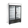VALPRO VP2F-48HC TWO SWING GLASS DOOR MERCHANDISER FREEZER – 48 CU. FT. With Top Lighted Sign Panel