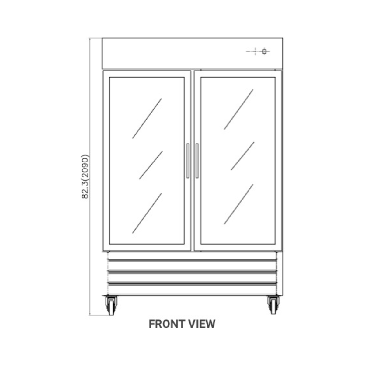 VALPRO VP2FG-HC TWO GLASS DOOR REACH-IN FREEZER 49 CU. FT.