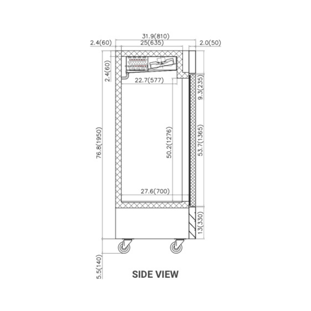 VALPRO VP2FG-HC TWO GLASS DOOR REACH-IN FREEZER 49 CU. FT.