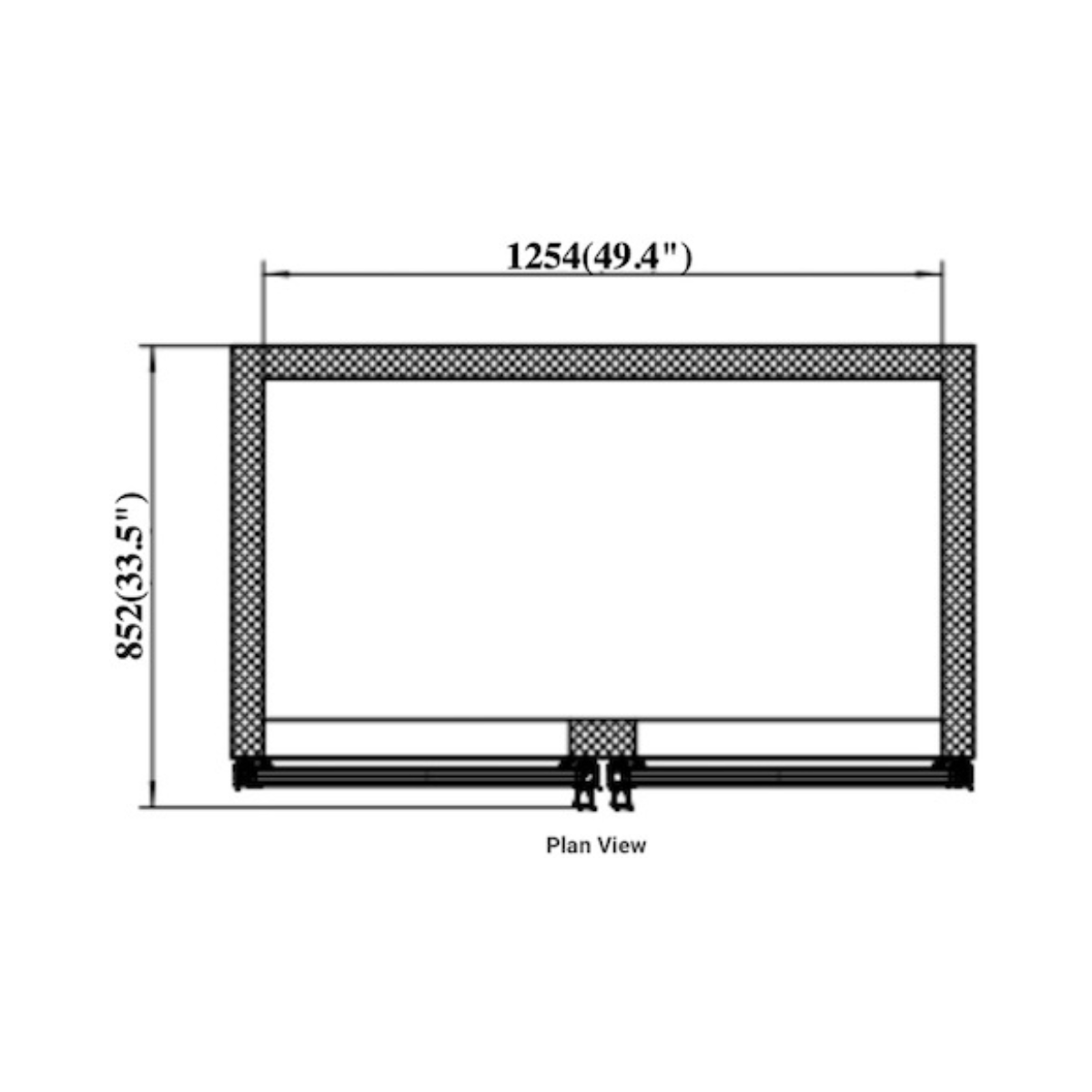 VALPRO VP2R-48M TWO SWING FULL GLASS DOOR MERCHANDISER REFRIGERATOR – 48 CU. FT. Without Top Lighted Sign Panel