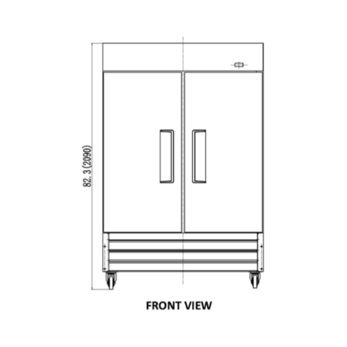 VALPRO VP2R-HC TWO-DOOR REACH-IN REFRIGERATOR 49 CU. FT.