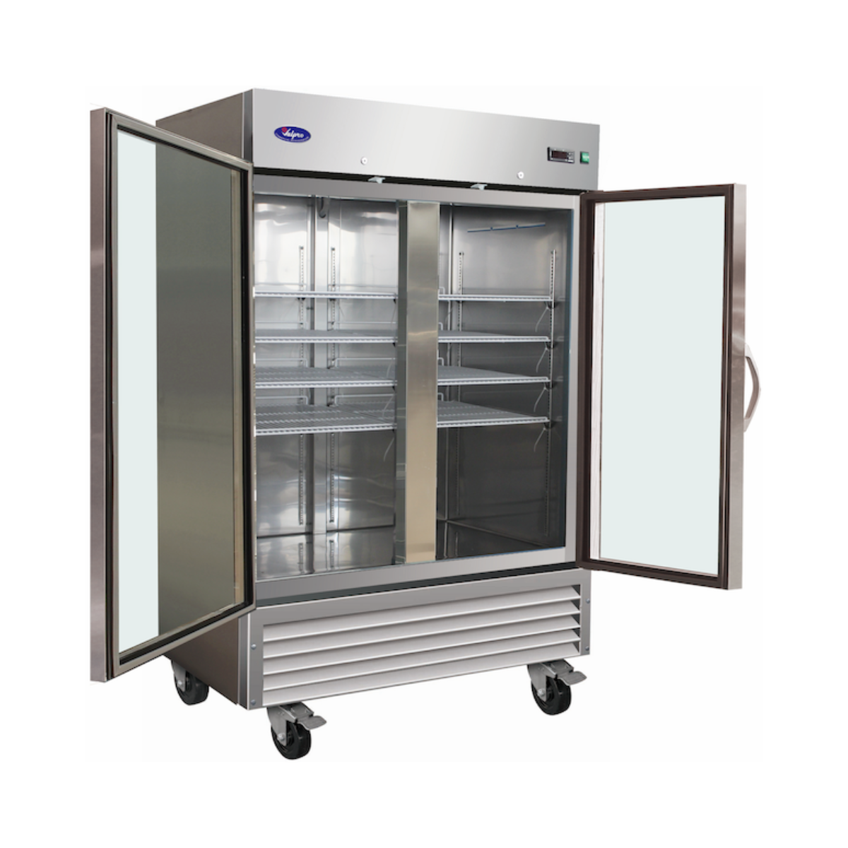 VALPRO VP2RG-HC TWO GLASS DOOR REACH-IN REFRIGERATOR 49 CU. FT.