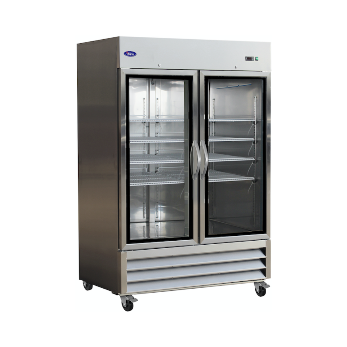 VALPRO VP2RG-HC TWO GLASS DOOR REACH-IN REFRIGERATOR 49 CU. FT.