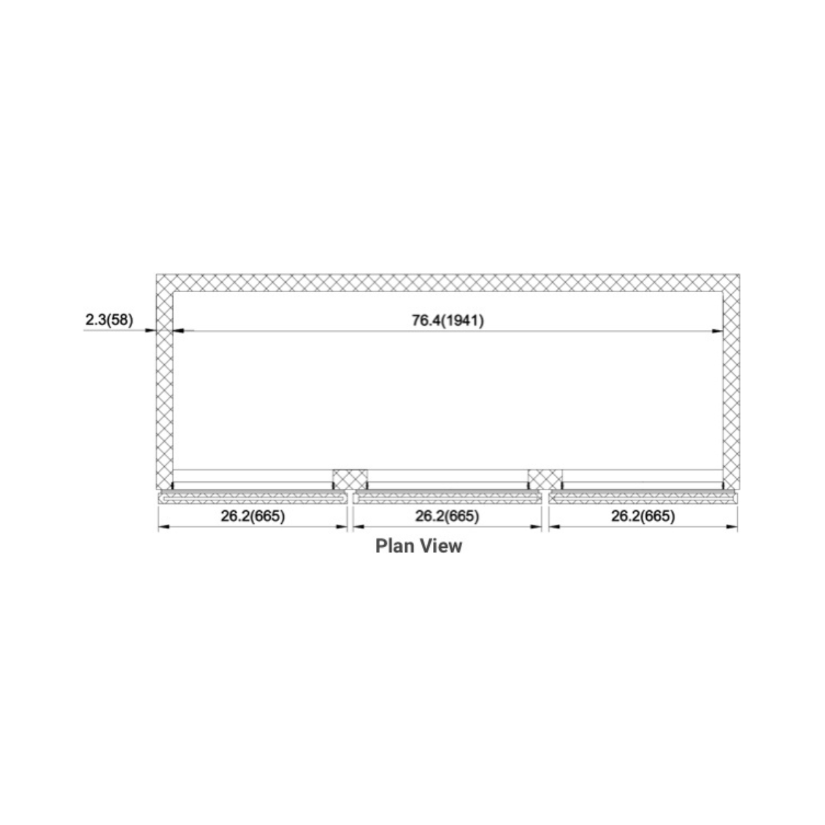 VALPRO VP3F-72FDVHC THREE SWING GLASS DOOR MERCHANDISER DOUBLE VOLT FREEZER – 72 CU. FT. With Top Lighted Sign Panel