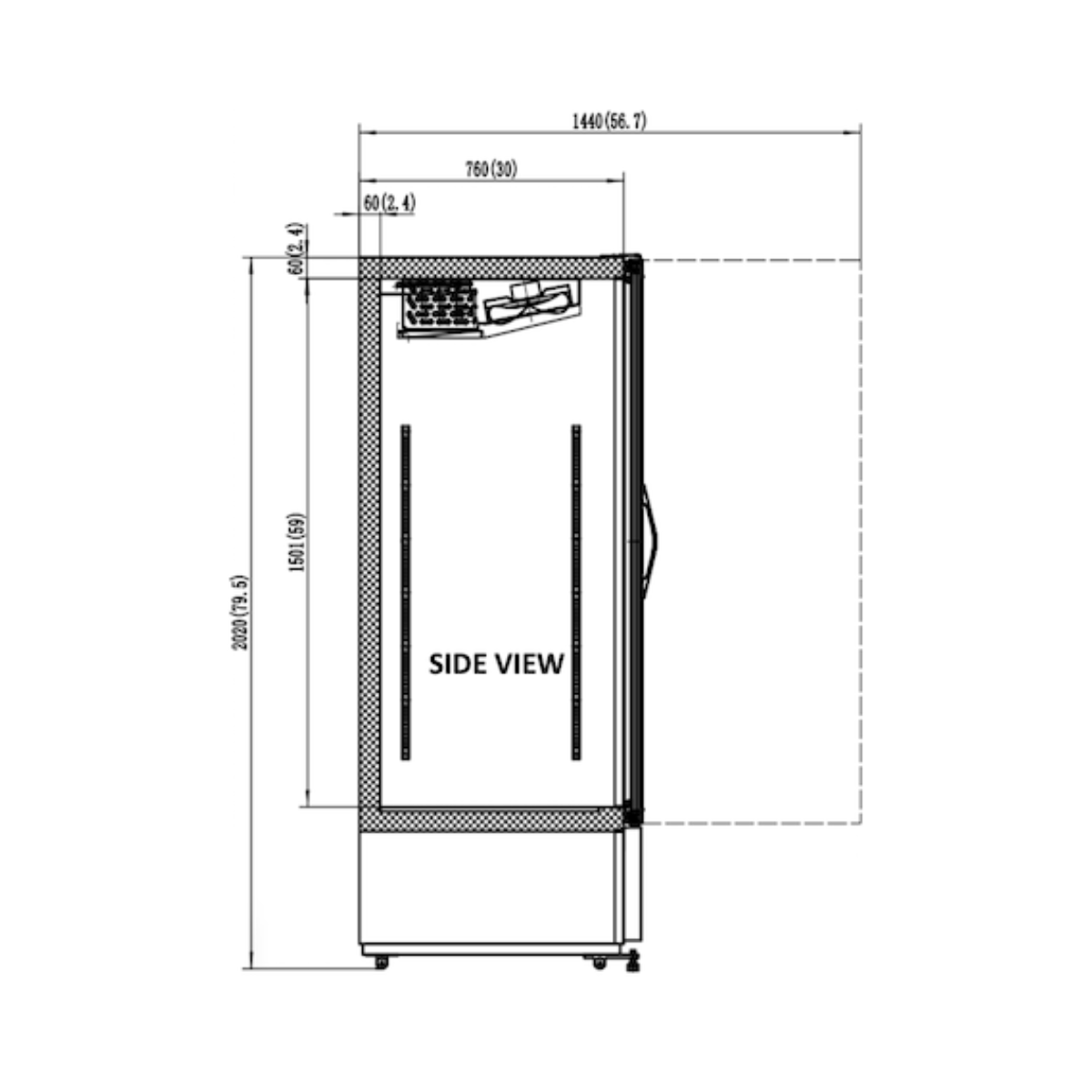 VALPRO VP3F-72MDV THREE SWING FULL GLASS DOOR MERCHANDISER DOUBLE VOLT FREEZER – 72 CU. FT. Without Top Lighted Sign Panel - 115/230v/60/1 (L14-20P)