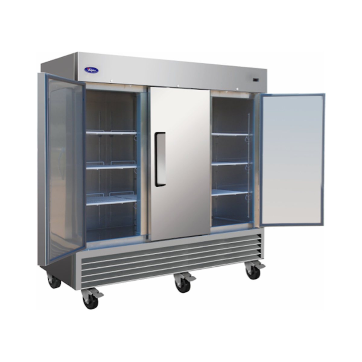 VALPRO VP3FDV-HC THREE DOOR REACH-IN DOUBLE VOLT FREEZER 72 CU. FT.