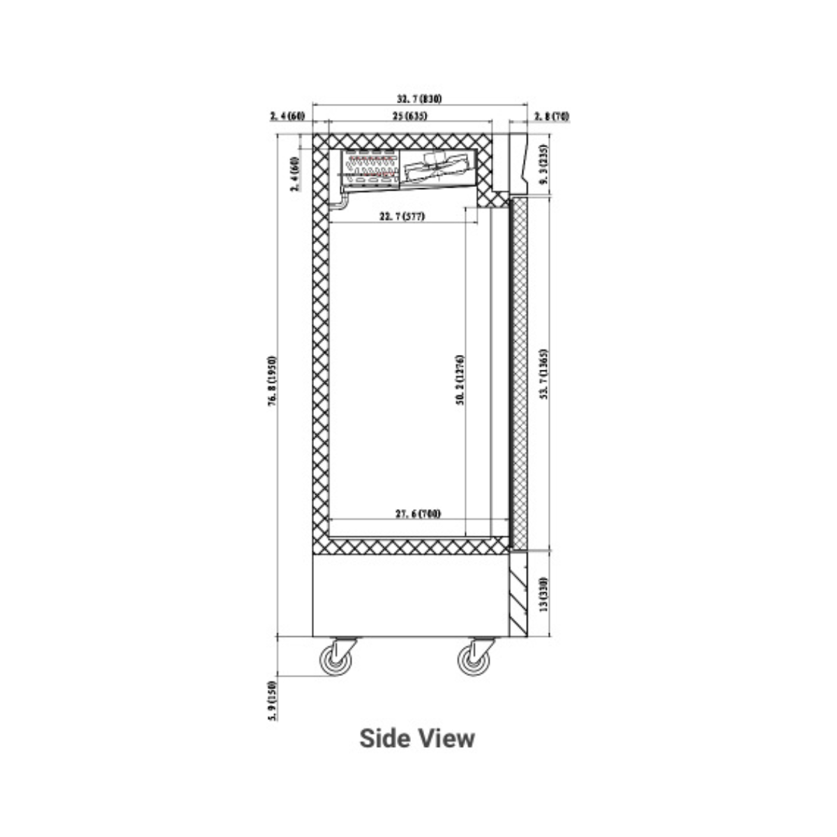 VALPRO VP3FDV-HC THREE DOOR REACH-IN DOUBLE VOLT FREEZER 72 CU. FT.