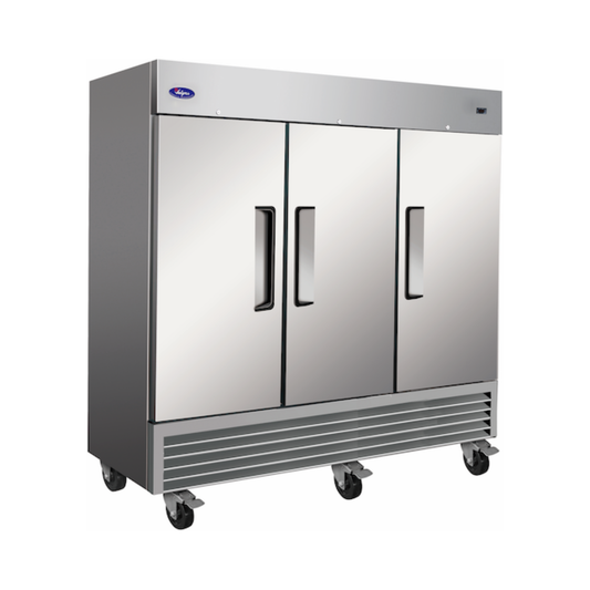 VALPRO VP3FDV-HC THREE DOOR REACH-IN DOUBLE VOLT FREEZER 72 CU. FT.