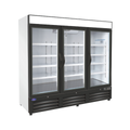 VALPRO VP3R-72HC THREE SWING GLASS DOOR MERCHANDISER REFRIGERATOR – 72 CU. FT. With Top Sign Panel