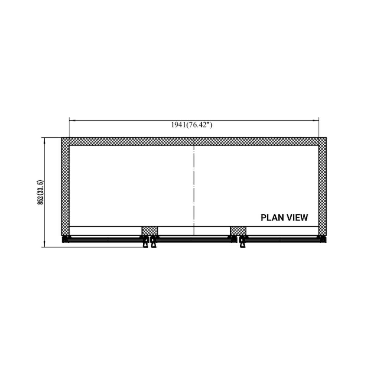 VALPRO VP3R-72M THREE SWING FULL GLASS DOOR MERCHANDISER REFRIGERATOR – 72 CU. FT. Without Top Lighted Sign Panel