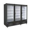 VALPRO VP3R-72M THREE SWING FULL GLASS DOOR MERCHANDISER REFRIGERATOR – 72 CU. FT. Without Top Lighted Sign Panel
