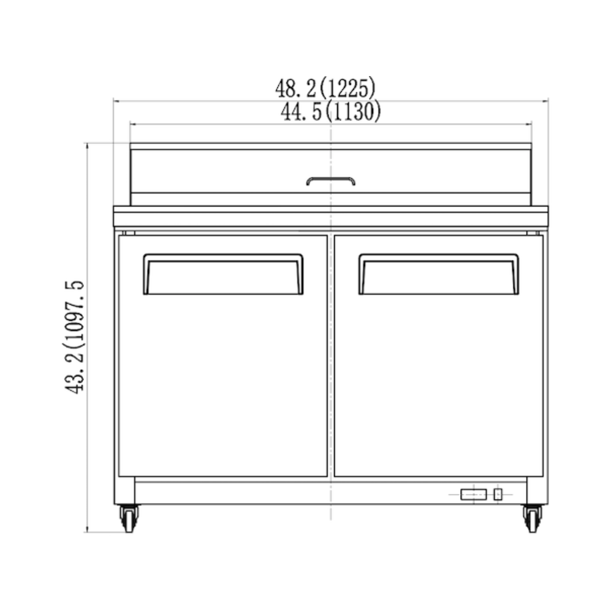 VALPRO 48″ SANDWICH / SALAD FOOD PREP TABLE REFRIGERATOR - VP48S-HC