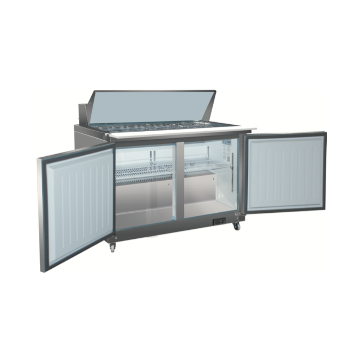 VALPRO 48″ MEGA-TOP SANDWICH / SALAD FOOD PREP TABLE REFRIGERATOR - VP48SM-HC