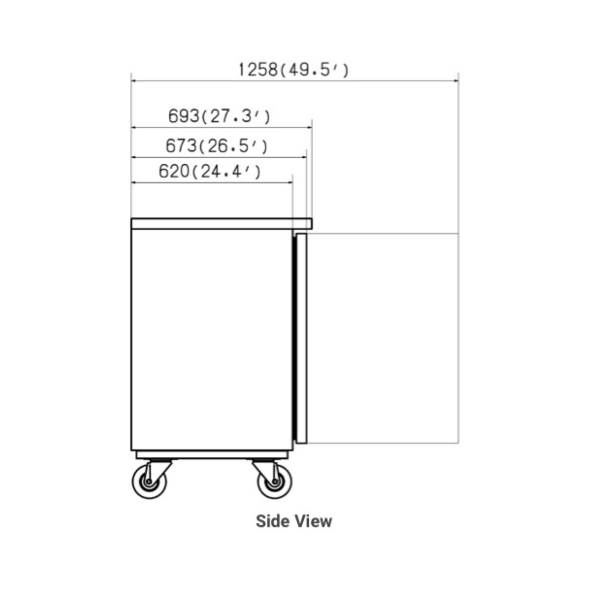 VALPRO 61″ TWO GLASS SWING DOOR BAR BACK COOLER - VP60G