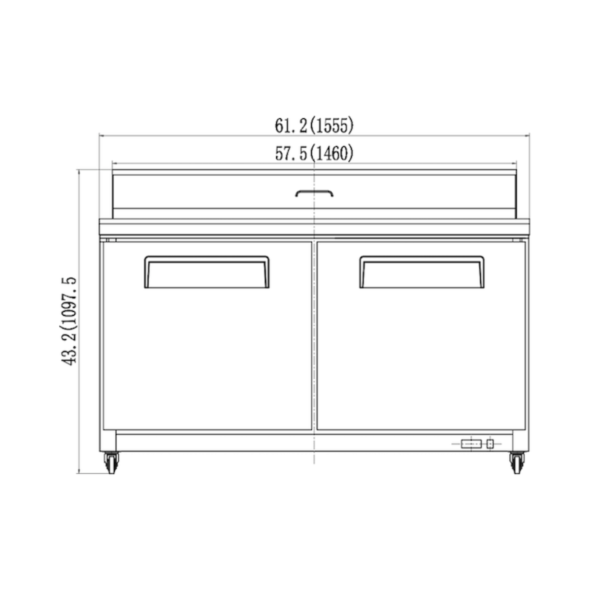 VALPRO 61″ SANDWICH / SALAD FOOD PREP TABLE REFRIGERATOR - VP60S-HC