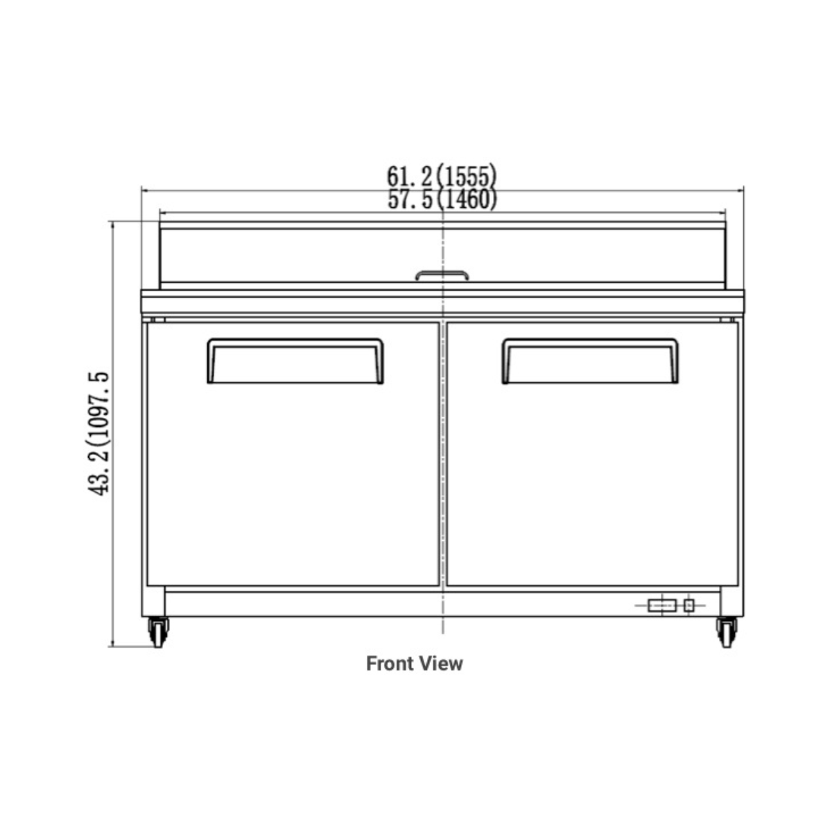 VALPRO 61″ MEGA-TOP SANDWICH / SALAD FOOD PREP TABLE REFRIGERATOR - VP60SM-HC