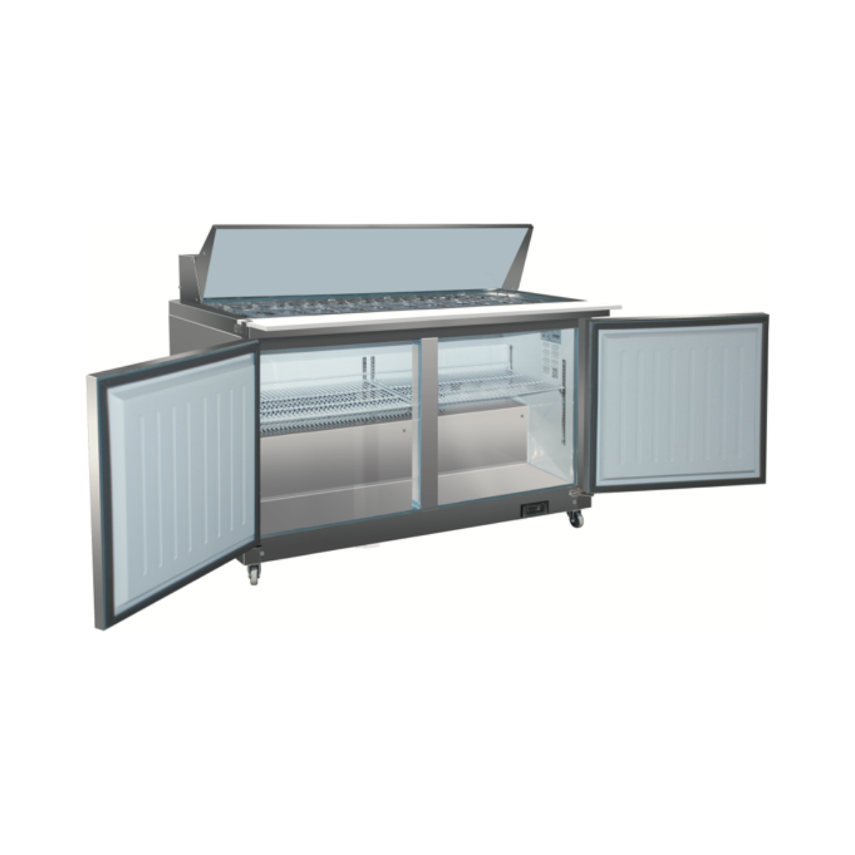 VALPRO 61″ MEGA-TOP SANDWICH / SALAD FOOD PREP TABLE REFRIGERATOR - VP60SM-HC