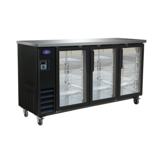 VALPRO 73″ THREE GLASS SWING DOOR BACK BAR COOLER - VP72G