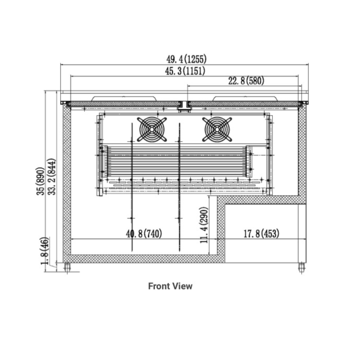 VALPRO 65″ HORIZONTAL BOTTLE COOLER - VPB65