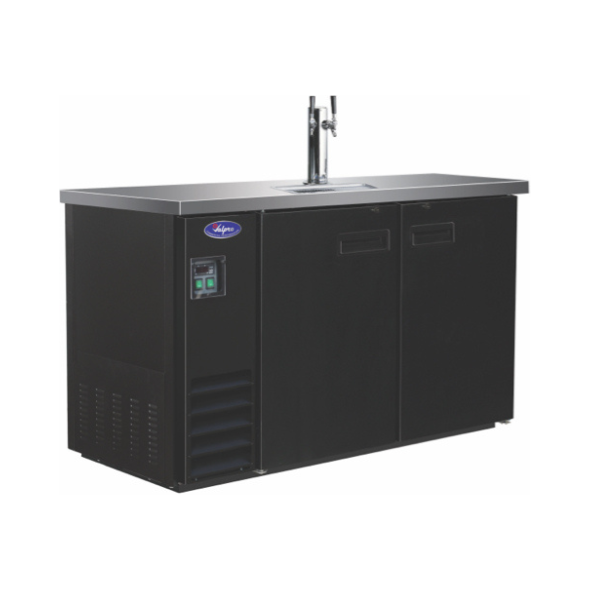 VALPRO DIRECT DRAW BEER DISPENSER 49″ – 1 TOWER – 2 TAPS - VPBD2-1